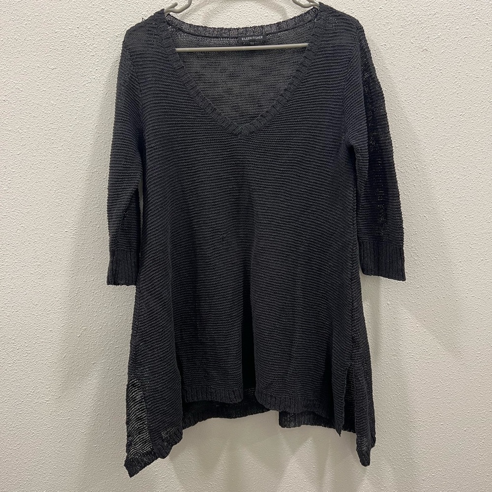 Eileen fisher womens gray nylon sweater size small